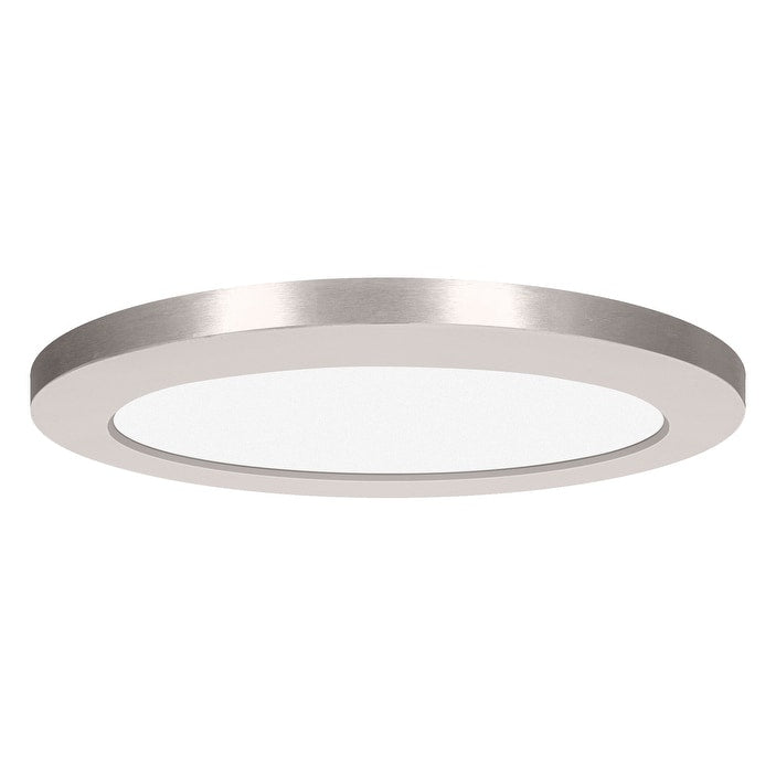 Modplus 12 Inch Brushed Steel 120V Led Round Flush Mount