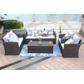 6 Pieces Patio Sofa Set With Cushions Outdoor Sectional Furniture By Moda Furnishings