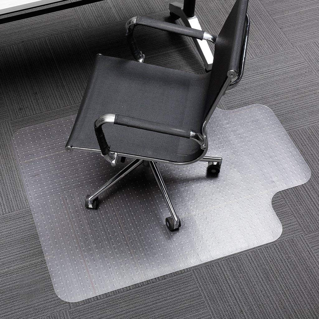 Moda Excellent Home Office Pvc Chair Mat Lip Shape With Studs