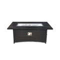 Moda Stylish Outdoor Rectangle Fire Pit Table For Patio Rain Cover For Free
