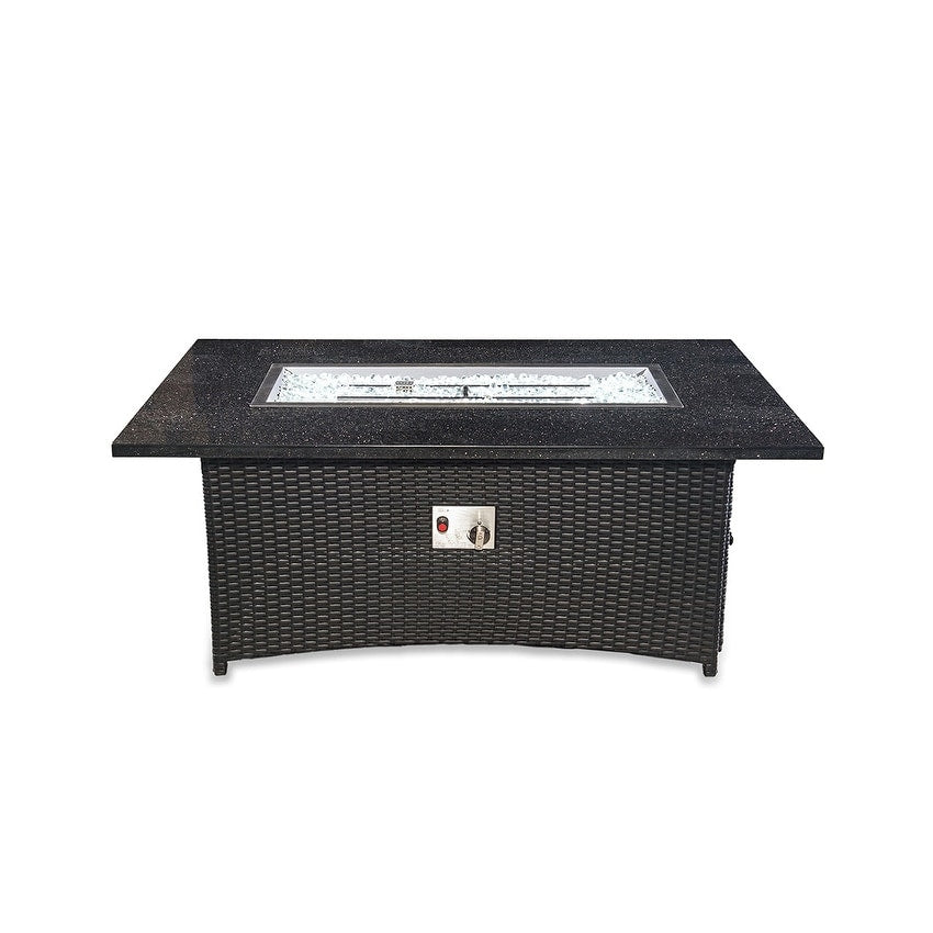 Moda Stylish Outdoor Rectangle Fire Pit Table For Patio Rain Cover For Free