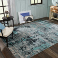 Porch Den Pointer Aqua Zinc Abstract Indoor Outdoor Area Rug
