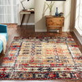 Porch Den Pollard Distressed Multicolor Geometric Indoor Outdoor Area Rug