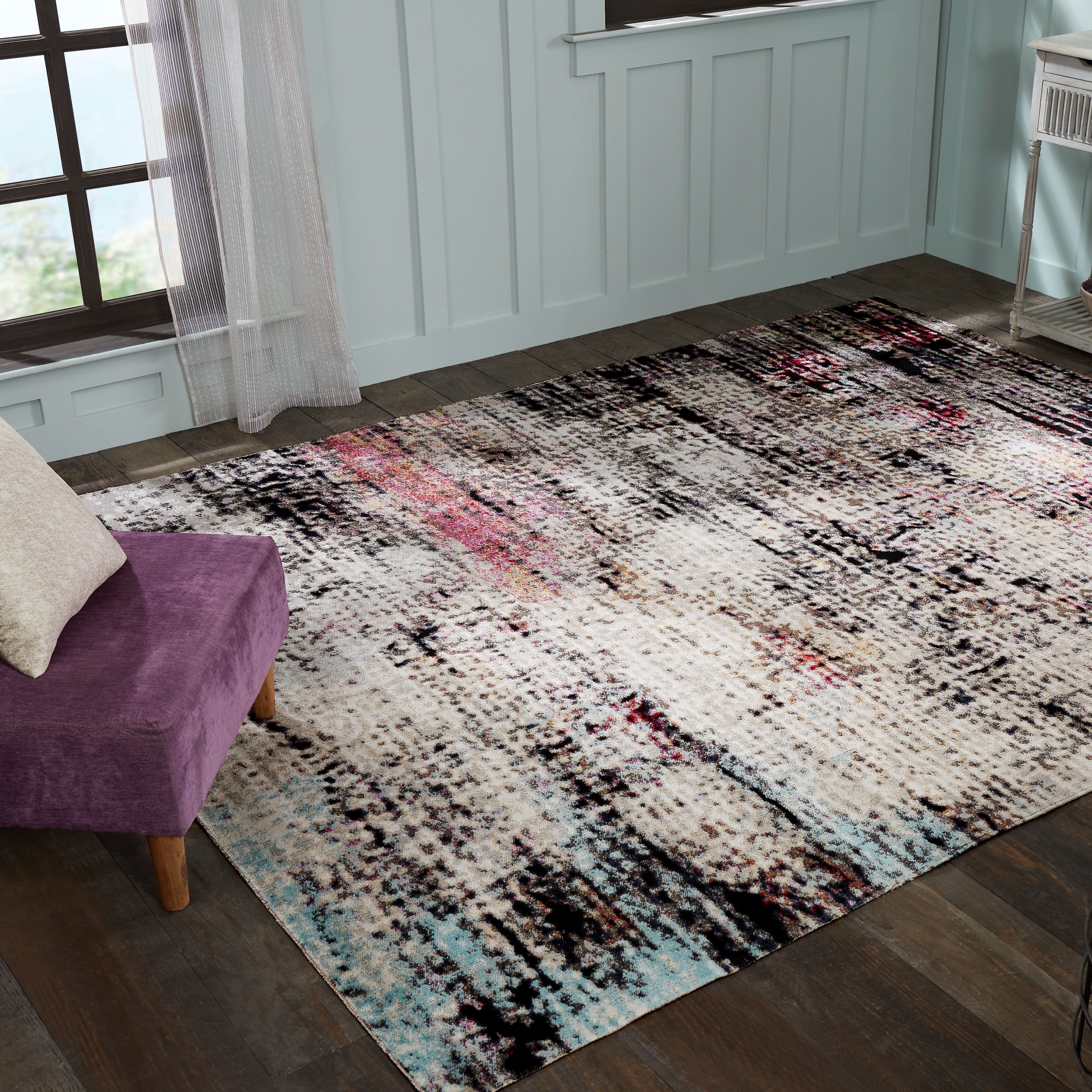 Porch Den Polsky Granite Sunset Abstract Indoor Outdoor Area Rug