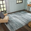 Porch Den Ponca Distressed Stripe Indoor Outdoor Area Rug