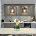 Modern 1 Light Gold Pendant Light Handcrafted Smoky Gray Textured Glass Kitchen Island Dining Space Light 11.8 W 15 H