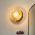 Modern 1 Light Wall Sconce With Clear Glass Shade Brass