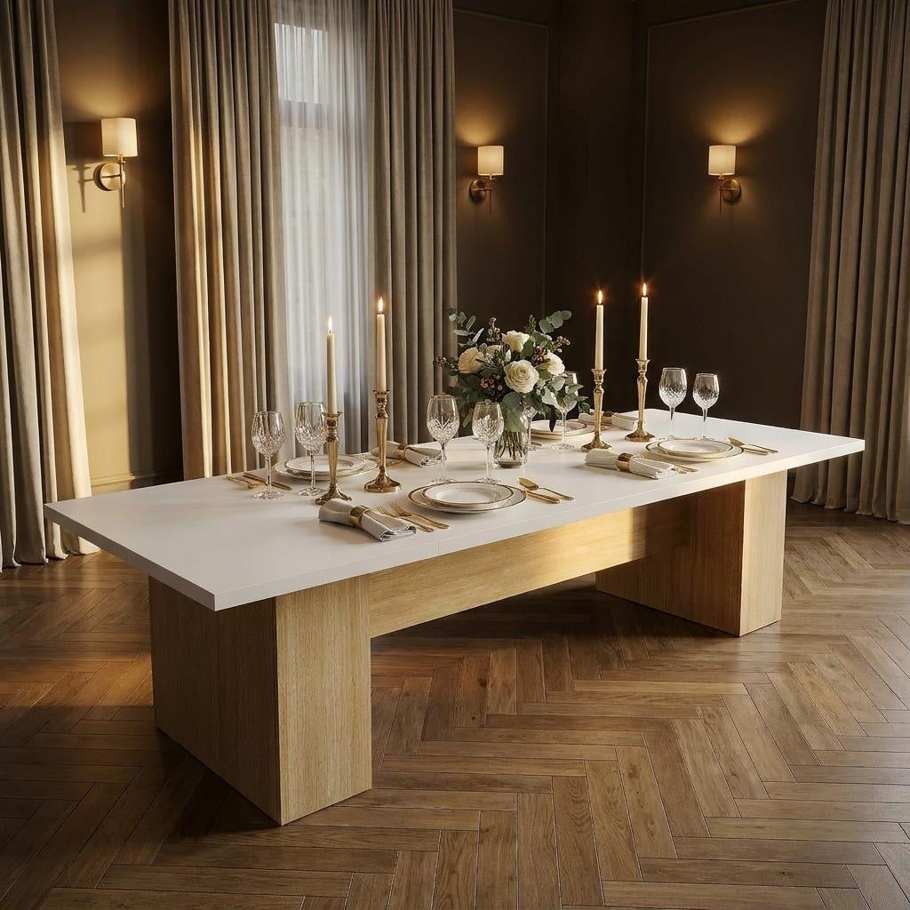 Modern 10Ft Dining Table Extra Large Computer Desk 118 Long Rectangular Conference Table