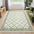 Modern 10X13Area Rug Floral Geometric Soft Foldable Washable Rug 23 X 12 Runner