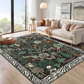 Modern 10X13Area Rug Jungle Adventure Washable Rug For Kids Room 23 X 12 Runner