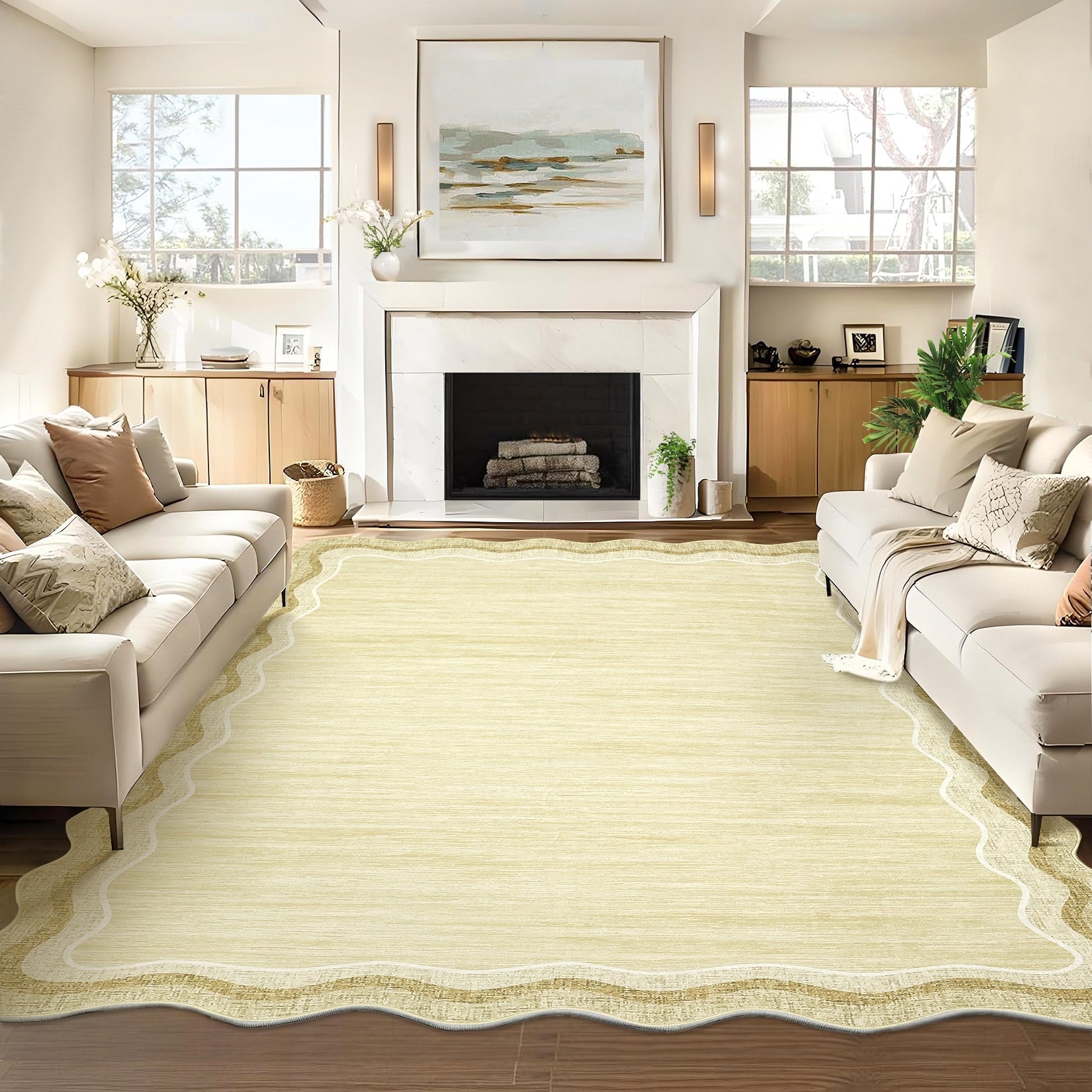 Modern 10X13Area Rug Solid Color Low Pile Stain Resistant Rug 23 X 12 Runner