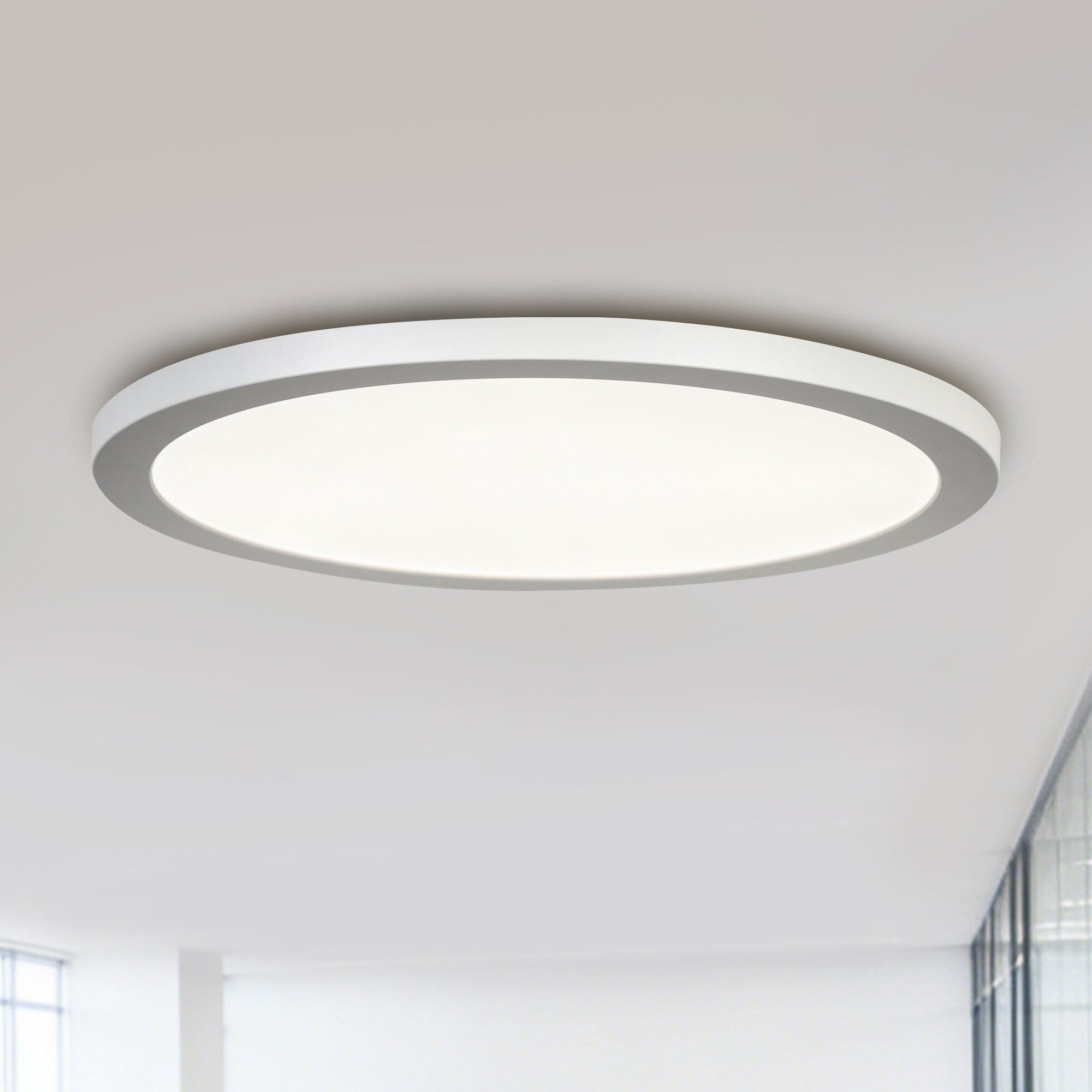 Modern 11.8 Round Led Flush Mount Light Dimmable 5Cct 24W Ceiling Light 11.8 Diameter X 0.5 Height