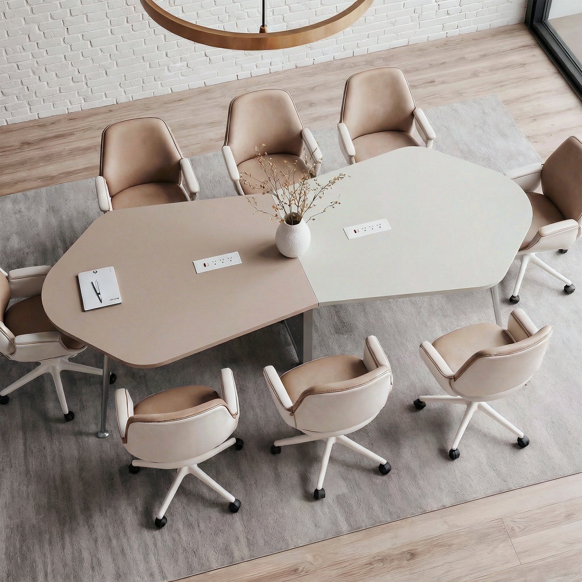 Modern 110 L Conference Table 8 Person Meeting Table