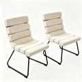 Modern 2 Piece Dining Chair Set Soft Cushion Dining Chairs Comfortable Backrest Chairs Kitchen Living Room Chairs