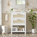 Modern 24 Freestanding Bathroom Vanity With Integrated Ceramic Sink Tip Out Drawer And Deep Storage Cabinet By Gdfstudio