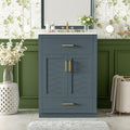 Modern 24 Freestanding Bathroom Vanity With Integrated Ceramic Sink Tip Out Drawer And Double Door Storage By Gdfstudio