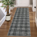 Modern 2X10Area Rug Irregular Grid Thin Low Pile Area Rug 23 X 12 Runner