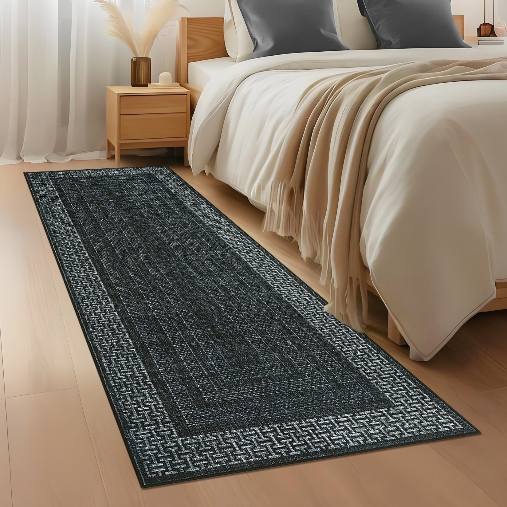 Modern 2X6Area Rug Architectural Geometric Low Pile Washable Rug 23 X 12 Runner