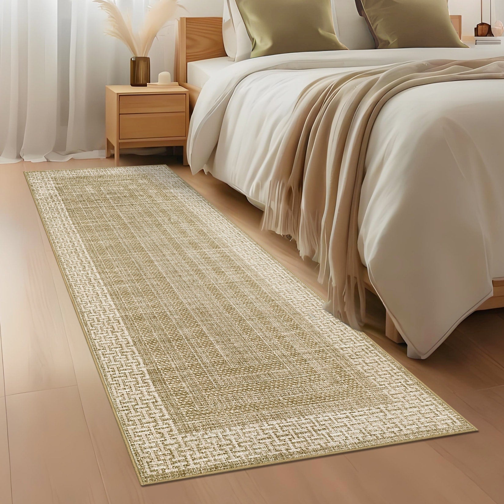 Modern 2X6Area Rug Architectural Geometric Low Pile Washable Rug 23 X 12 Runner