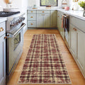 Modern 2X6Area Rug Irregular Grid Thin Low Pile Area Rug 23 X 12 Runner