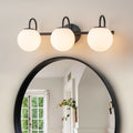 Modern 3 4 Light Bathroom Vanity Light With Opal Glass Globe