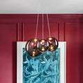 Modern 3 Light Dimmable Led Glass Globe Bubble Cluster Chandelier