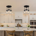 Eise 3 Light Glass Jar Semi Flush Mount