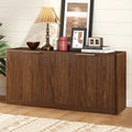 Modern 59 Fluted Buffet Sideboard Cabinet With Shelves Tv Stand Storage Cabinet With 4 Wave Doors For Organized Living Spaces