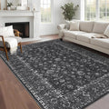 Modern 5X7Area Rug Boho Vintage Floral Print Low Pile Rug 23 X 12 Runner