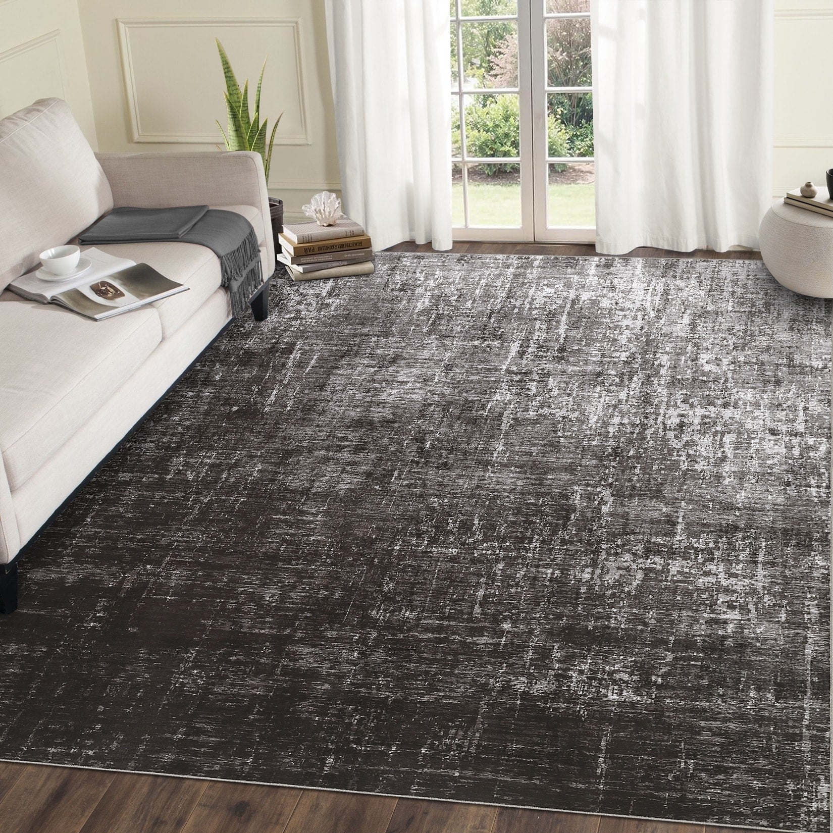 Modern 5X7Area Rug Modern Gradient Thin Non Shed Washable Rug 23 X 12 Runner