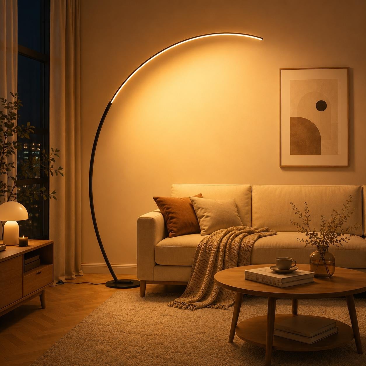 Modern 67 Rgbicw Smart Arc Floor Lamp