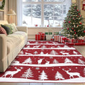 Modern 6X9Area Rug Red 6X9 Christmas Tree Snowflake Rug 23 X 12 Runner
