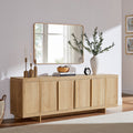 Modern 70 Tv Stand Entertainment Center Handle Free Hidden Design