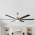 6 Blade Ceiling Fan With Remote 72 In
