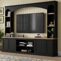 Modern 73.8 Wall Unit Entertainment Center With Bookshelves For Tvs Up To 70 Tv Stand Media Console With Adjustable Shelves