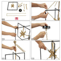 Modern 8 Light Black Gold Geometric Chandelier Metal Ceiling Square Pendant Lighting For Kitchen Island