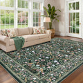 Modern 8X10Area Rug Botanical Floral Medallion Soft Washable Rug 23 X 12 Runner