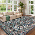 Modern 8X10Area Rug Botanical Floral Medallion Soft Washable Rug 23 X 12 Runner