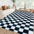 Modern 8X10Area Rug Modern Geometric Fluffy Plush Washable Rug 23 X 12 Runner