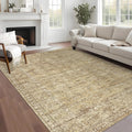Modern 9X12Area Rug Boho Vintage Floral Print Low Pile Rug 23 X 12 Runner