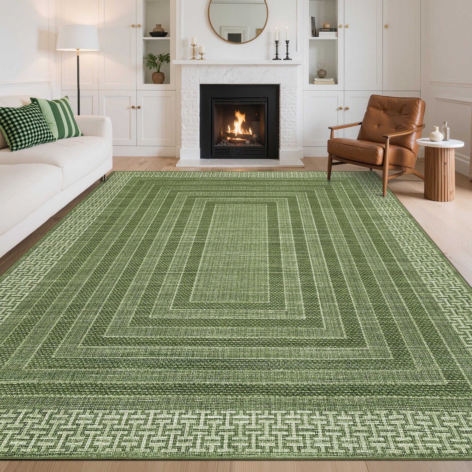 Modern 9X12Area Rug Architectural Geometric Low Pile Washable Rug 23 X 12 Runner