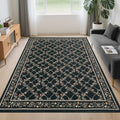 Modern 9X12Area Rug Floral Geometric Soft Foldable Washable Rug 23 X 12 Runner