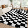 Modern 9X12Area Rug Modern Geometric Fluffy Plush Washable Rug 23 X 12 Runner