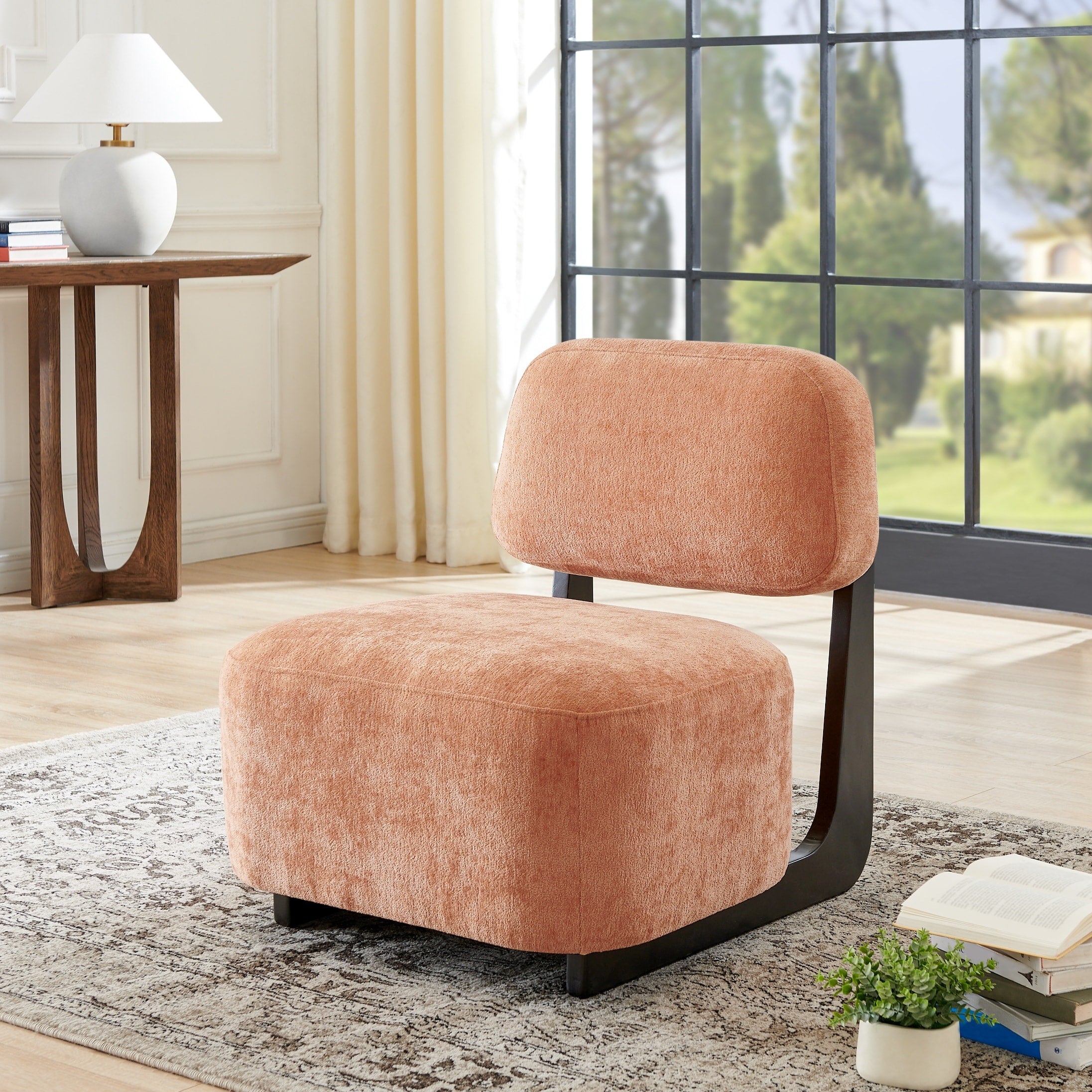 Modern Accent Chair With Solid Wood Frame 26.5 W X 29 D X 30.25 H