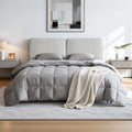 Modern All In One Queen Upholstered Bed No Assembly Foam Bed For Small Spaces