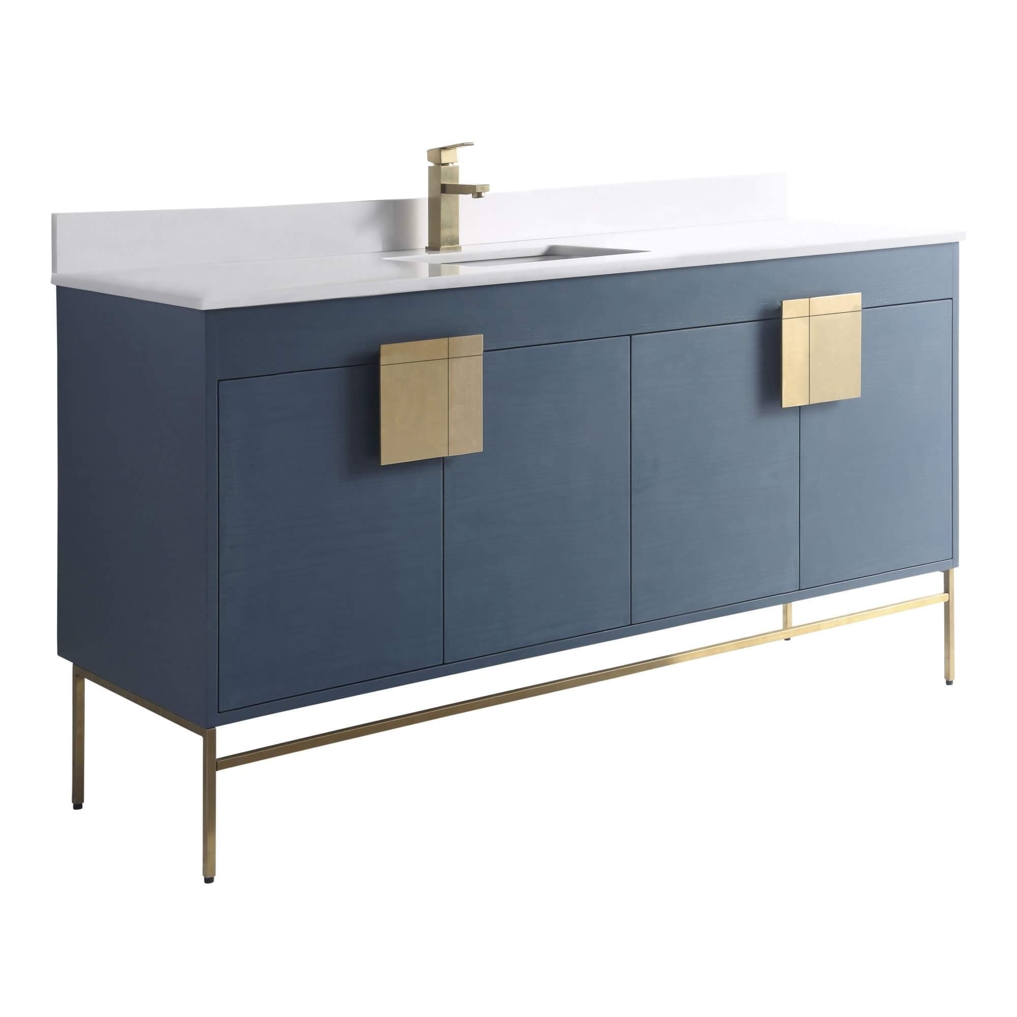 Modern Bathroom Vanity Set Vireous China Sink Top