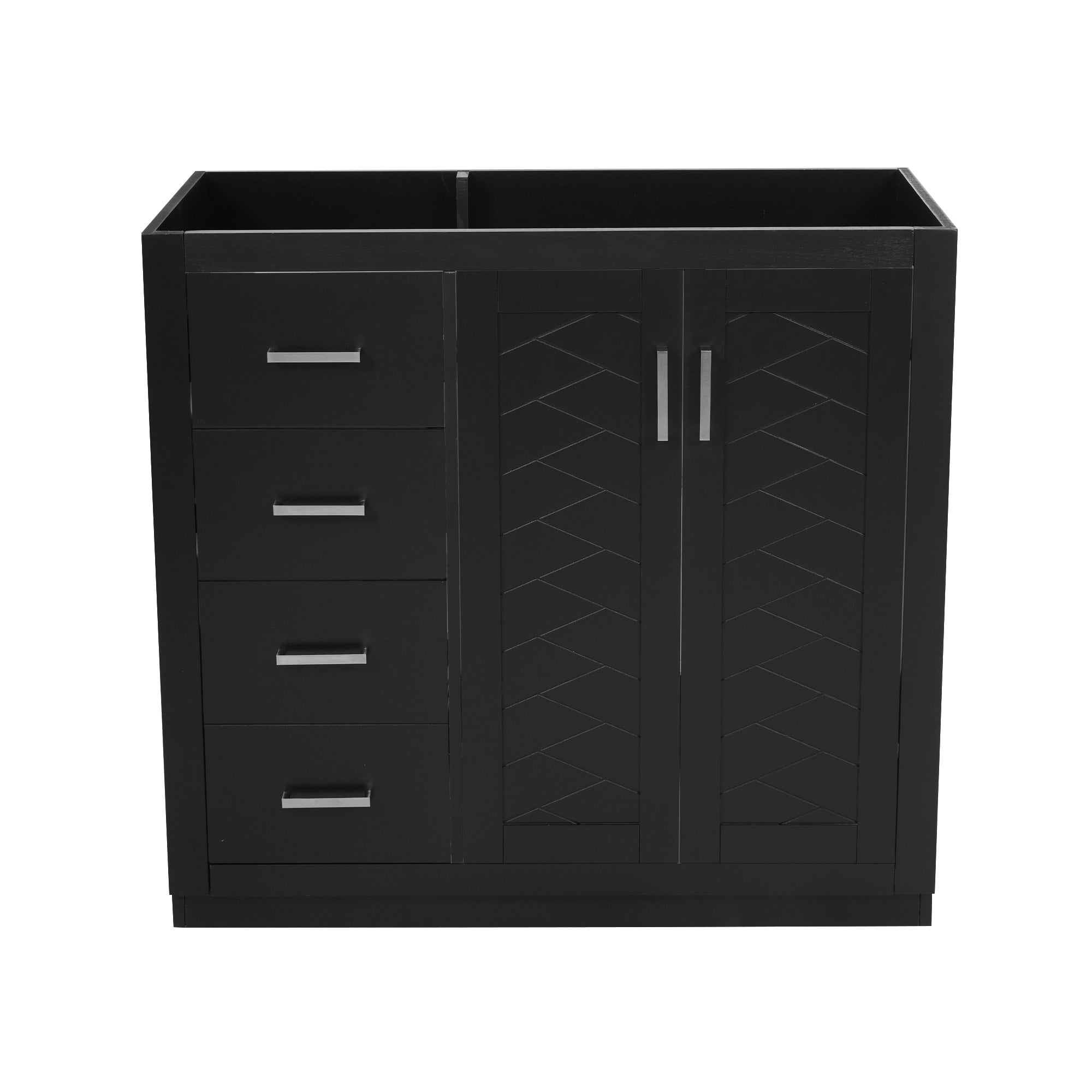 Modern Bathroom Vanity Diamond Pattern With Soft Close Doors Concealed Storage By Gdfstudio Sink Not Included