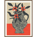Modern Bloom By Flow Line Framed Canvas Wall Art