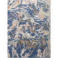 Modern Blue Area Rug 9 2 X 12 3