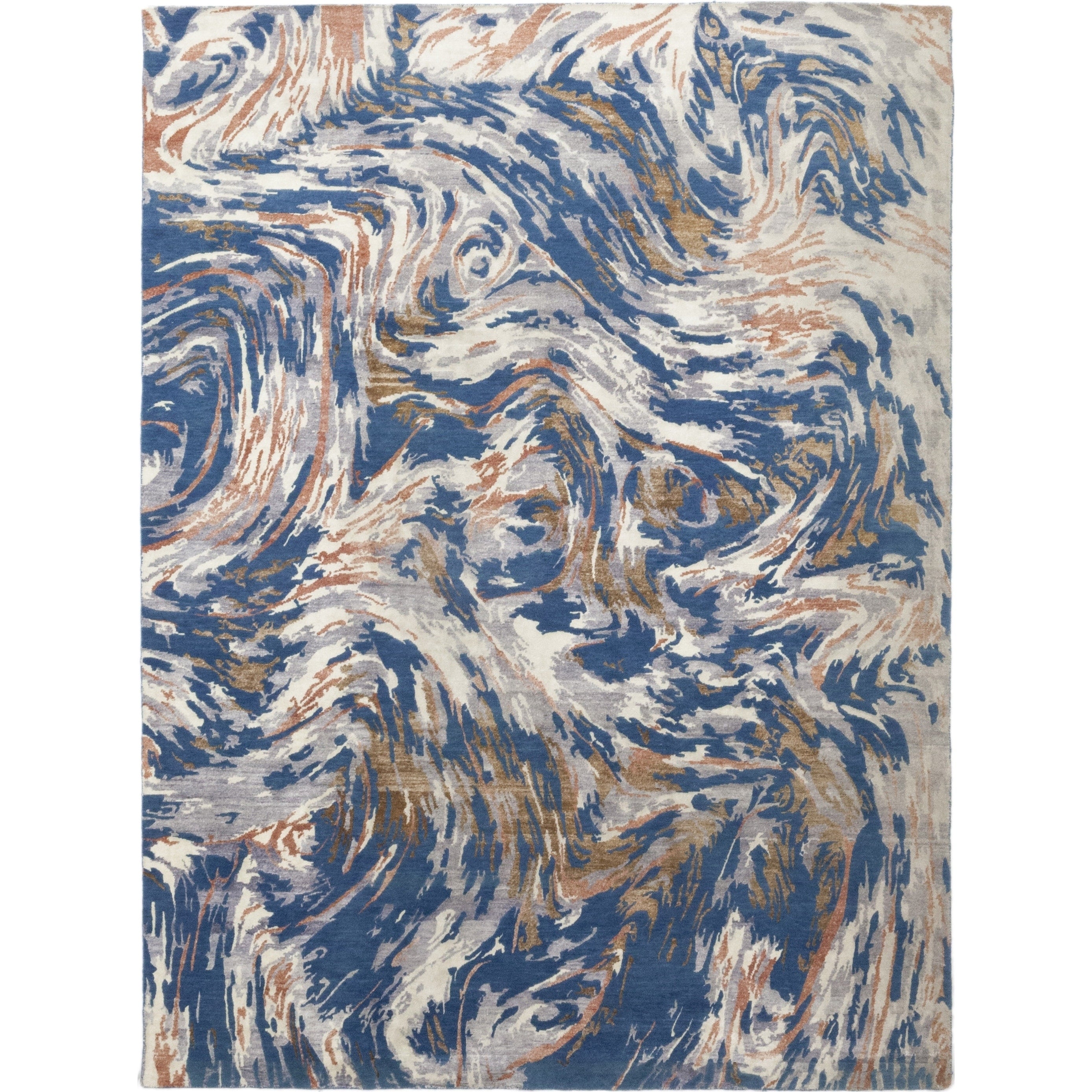 Modern Blue Area Rug 9 2 X 12 3
